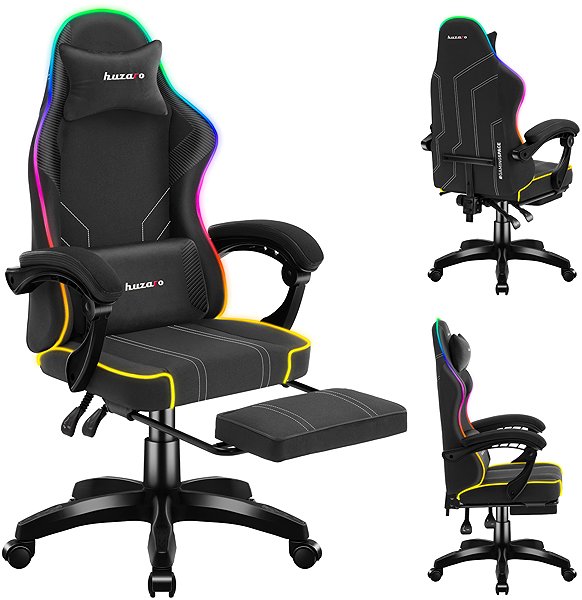 Gaming Chair Huzaro Swivel chair Force 3.7 RGB black ...
