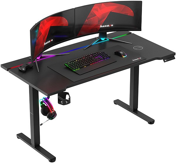 Height Adjustable Desk Huzaro table Hero 8.7 RGB black ...