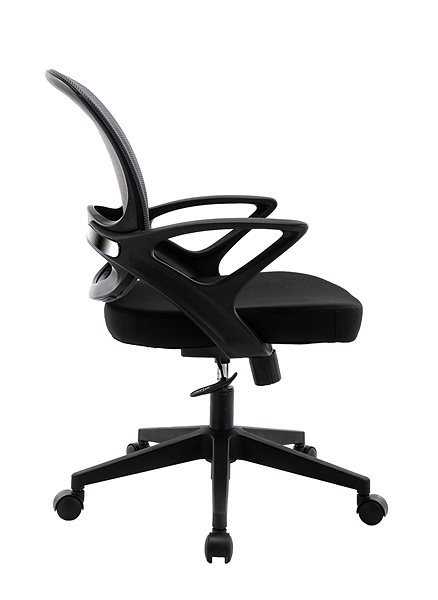 Bürostuhl HAWAJ C3211B - Schreibtischstuhl - schwarz/schwarz Seitlicher Anblick