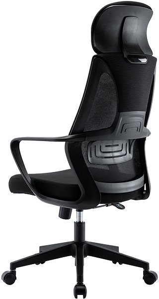 Bürostuhl HAWAJ C9011A - Schreibtischstuhl - schwarz/schwarz Seitlicher Anblick