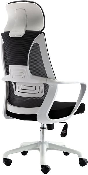 Kancelárska stolička HAWAJ C9011A čierno-biela Zadná strana