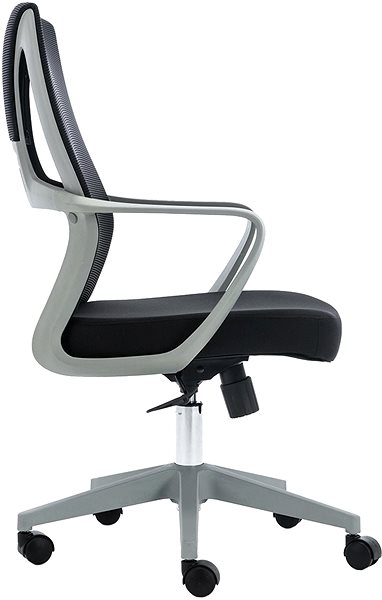 Bürostuhl HAWAJ C9011B - Schreibtischstuhl - schwarz/grau Seitlicher Anblick