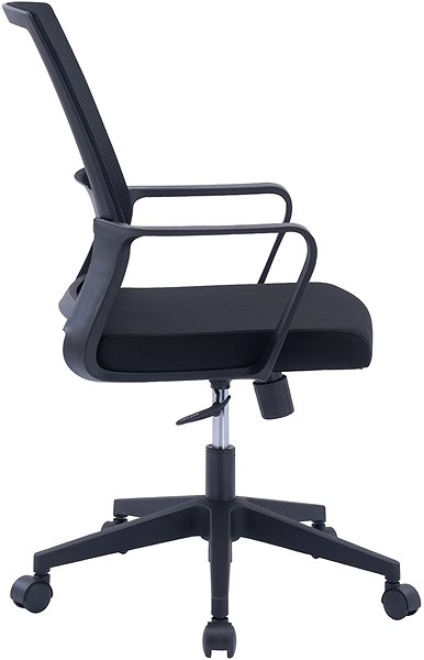 Bürostuhl HAWAJ C9221B - Schreibtischstuhl - schwarz/schwarz Seitlicher Anblick