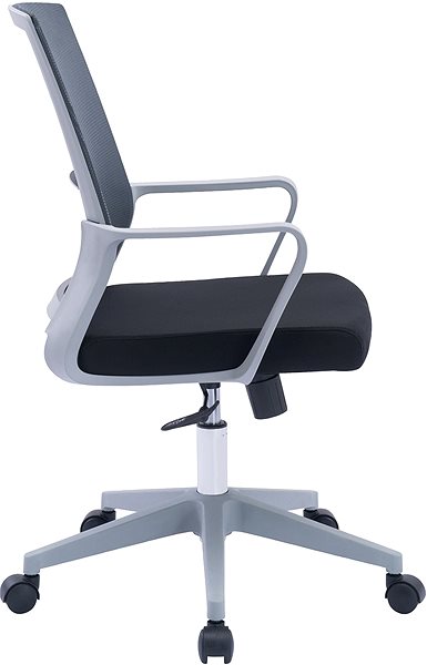 Bürostuhl HAWAJ C9221B - Schreibtischstuhl - schwarz/grau Seitlicher Anblick