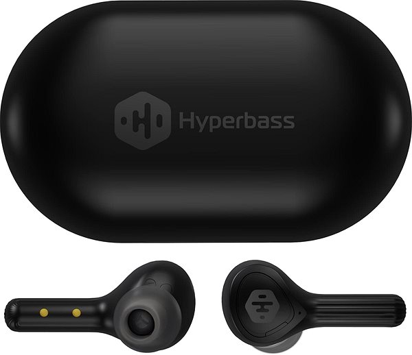 Wireless Headphones HYPERBASS True Wireless Sonic+ Black Lateral view