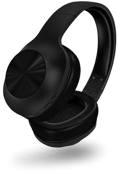 Vezeték nélküli fül-/fejhallgató HYPERBASS BASS+ fekete Oldalnézet