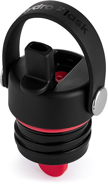 Hydro Flask Edelstahl Thermosflasche Standard Mouth Straw Cap 21 oz 621 ml Schwarz .