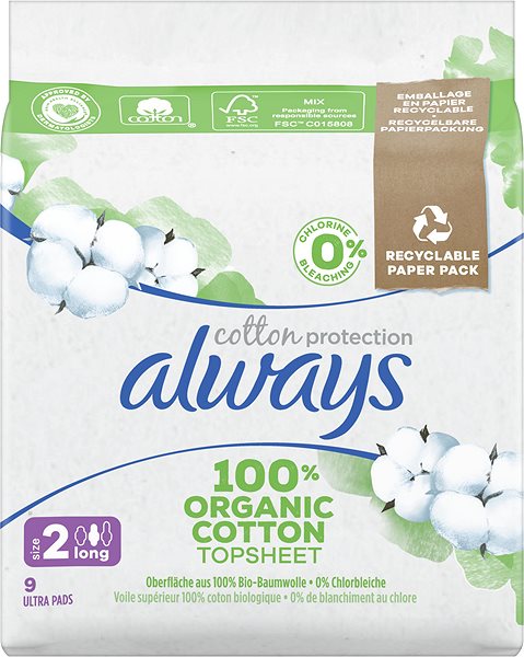 Menštruačné vložky ALWAYS Cotton Protection Ultra Long 9 ks ...