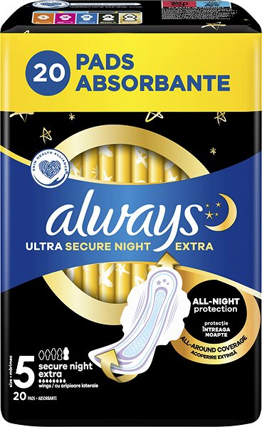 Egészségügyi betét ALWAYS Ultra Secure Night, 20 db ...