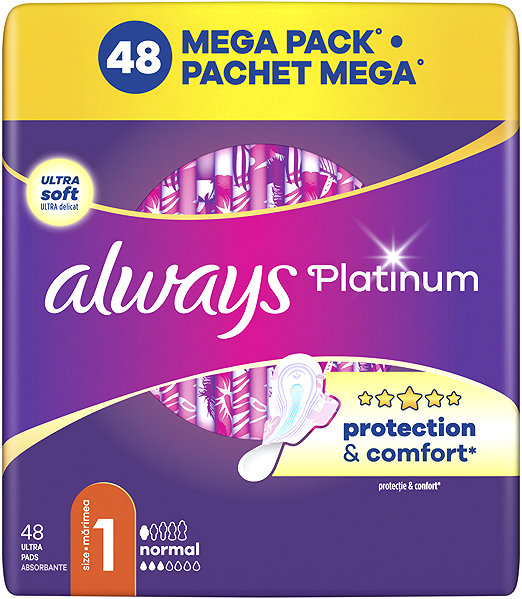 Egészségügyi betét ALWAYS Platinum Normal 48 darab ...