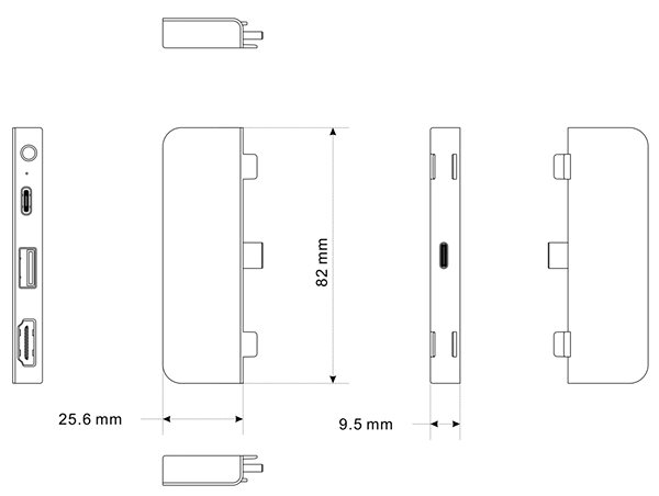 Replikátor portov HyperDrive 4-in-1 USB-C Hub pre iPad Pro – Strieborný ...