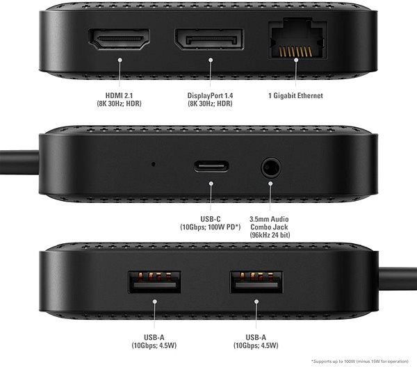 Dokovacia stanica HyperDrive HD USB4 Mobile Dock, čierna ...