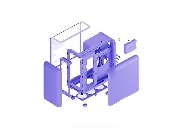 HYTE X50 Taro Milk PC case.