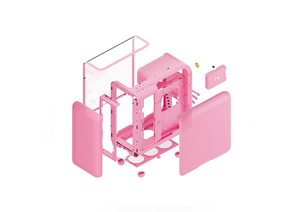 HYTE X50 Strawberry Milk PC case.