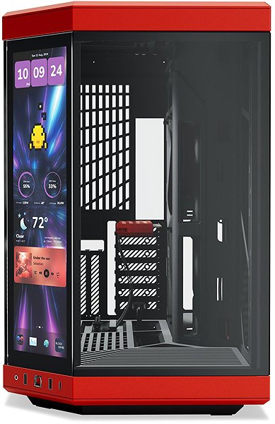 HYTE Y70 Touch Infinite Black Cherry PC case.