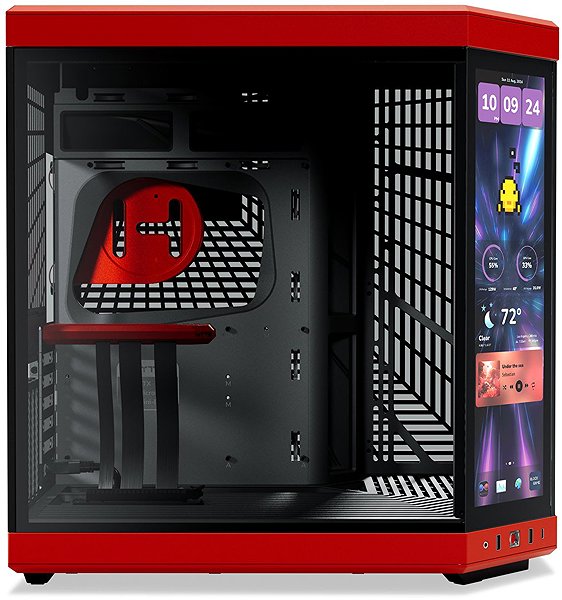 HYTE Y70 Touch Infinite Black Cherry PC case.