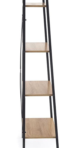Shelving Unit Shelf RUTVIK 2, decor sonoma/black Lateral view