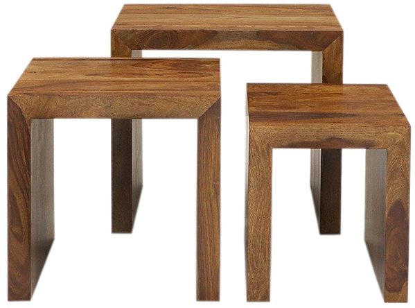 Odkladací stolík Raavi Odkladacie stolíky Amba 3 ks, natural ...