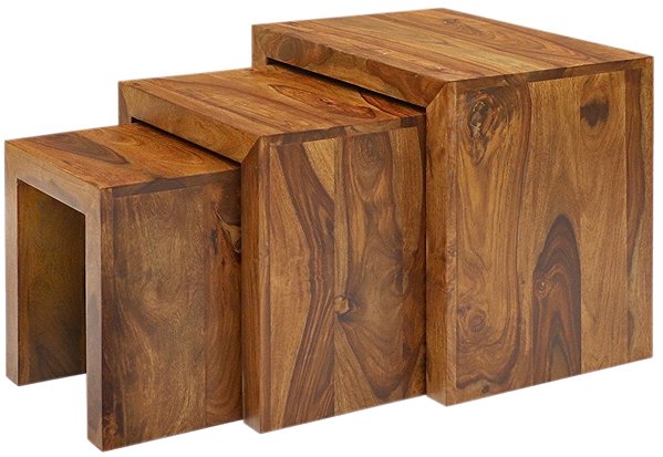 Odkladací stolík Raavi Odkladacie stolíky Amba 3 ks, natural ...