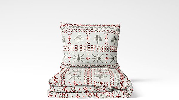 Kaptan cotton bedding set Červená zima 140×200, 70×90cm