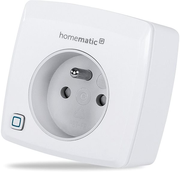 Okos konnektor Homematic IP HmIP-PSM-PE Kapcsolható fogyasztásmérő konnektor Oldalnézet