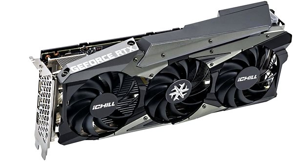 Graphics Card Inno3D GeForce RTX 3060 iCHILL X3 RED 12G Lateral view