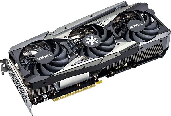 Graphics Card Inno3D GeForce RTX 3060 iCHILL X3 RED 12G Lateral view