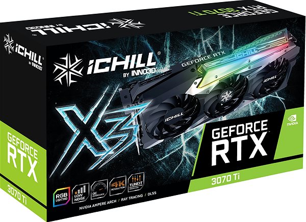 Grafická karta Inno3D GeForce RTX 3070 Ti iChill X3 8G ...