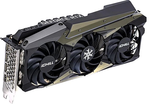 Graphics Card Inno3D GeForce RTX 3080 iCHILL X3 LHR Lateral view