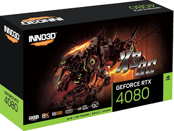 Grafická karta Inno3D GeForce RTX 4080 X3 OC 16 GB ...