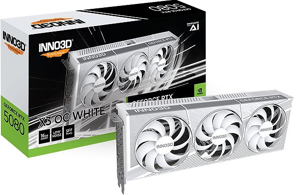 Grafická karta Inno3D GeForce RTX 5080 X3 OC WHITE 16G ...
