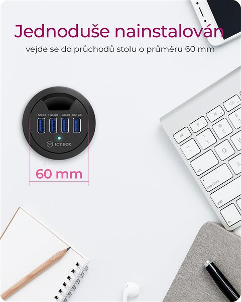 USB Hub Icy Box IB-HUB1403 built-in with 4 ports ...