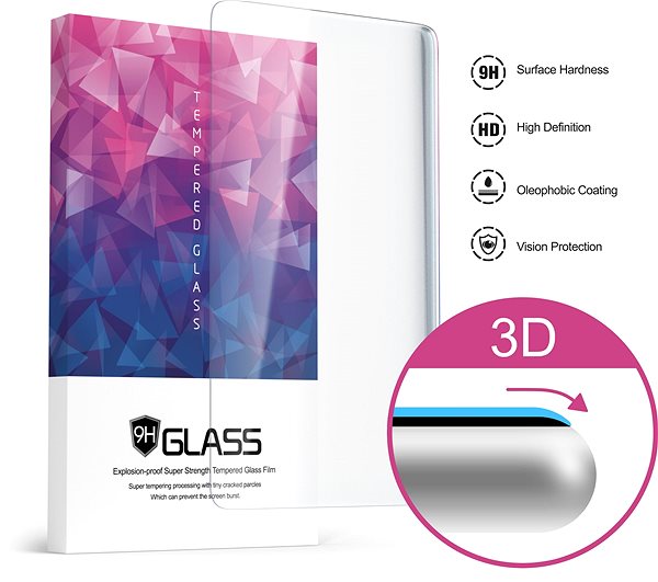 Schutzglas Icheckey 3D Curved Tempered Glass Screen Protector Black für iPhone XS Mermale/Technologie