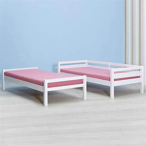 Posteľ IDEA nábytok Palanda GIGA biely lak, pre matrac 90 × 200 cm ...