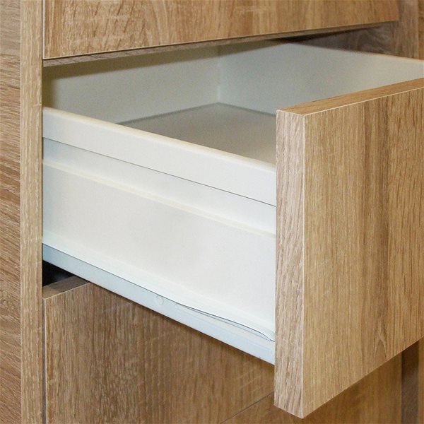 IDEA nábytek Wardrobe with sliding doors 53000, oak.