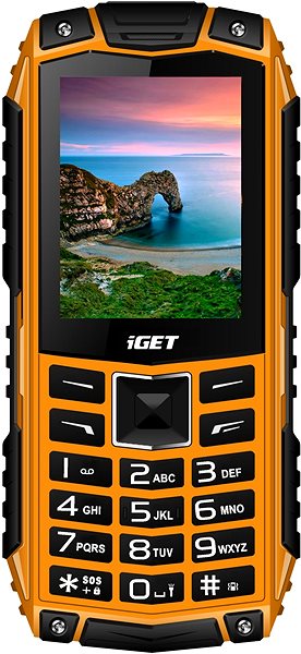 Mobiltelefon iGET Defender D10 narancsszín Képernyő