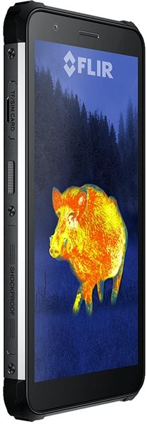 Mobilný telefón Blackview GBV6600 Pro Thermo čierny Bočný pohľad