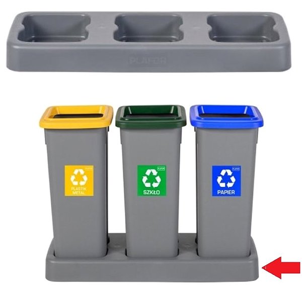 Odpadkový koš Igotrend, 713001 Koš na tříděný odpad 20 l, FIT BIN šedo/žlutý ...