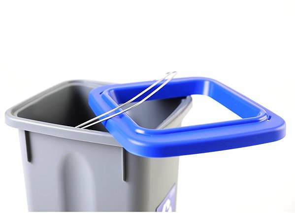 Rubbish Bin Igotrend, 713003 Sorted waste bin 20 L, FIT BIN grey/blue ...