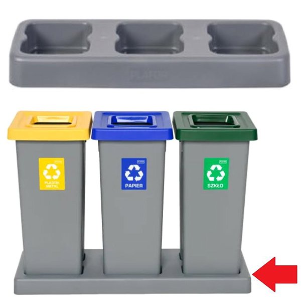 Rubbish Bin Igotrend, 719003 Sorted waste bin 53 l, FIT BIN grey/blue ...