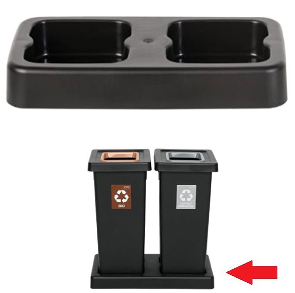 Rubbish Bin Igotrend, 720004 Sorted waste bin 53 l, FIT BIN black/red ...