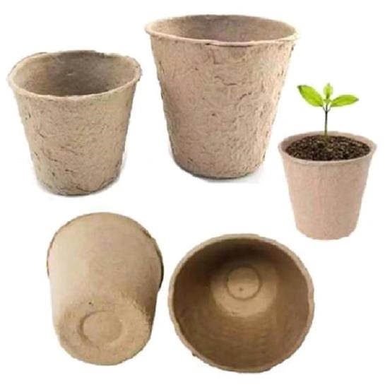 Flowerpot IGOTREND Peat flowerpot, rounded 8 × 8 cm, set of 24 .