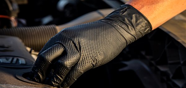 Pracovné rukavice AURELIA (BoldMAX) pracovné čierne rukavice (50 ks) – NITRIL XXL ...