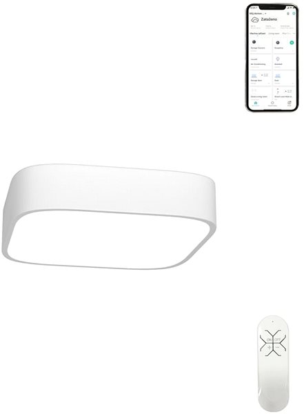 Ceiling Light Immax NEO RECUADRO 07038L Smart, 45cm, 36W, White Features/technology