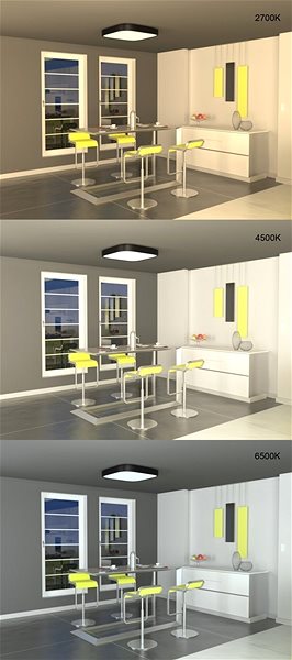 Ceiling Light Immax NEO RECUADRO 07039L Smart, 60cm, 56W, Black Features/technology
