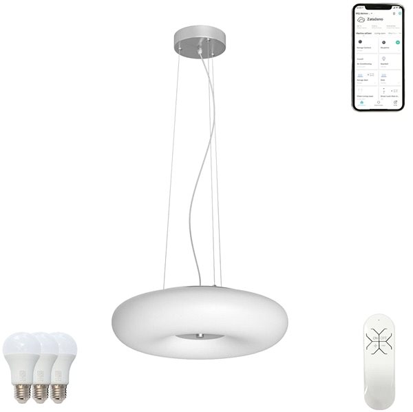 Ceiling Light Immax NEO FUENTE 07059L Smart 40cm White Glass Features/technology