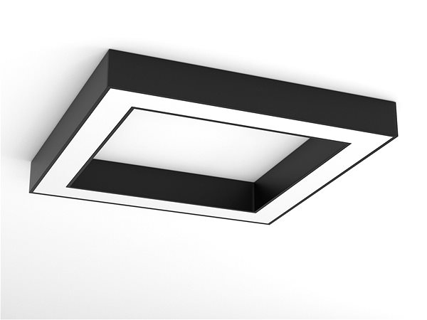 Stropné svietidlo Immax NEO CANTO Smart stropné svietidlo 80x80cm 60W čierne Zigbee 3.0 Bočný pohľad