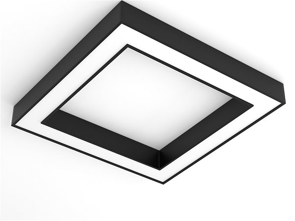 Stropné svietidlo Immax NEO CANTO Smart stropné svietidlo 80x80cm 60W čierne Zigbee 3.0 Bočný pohľad