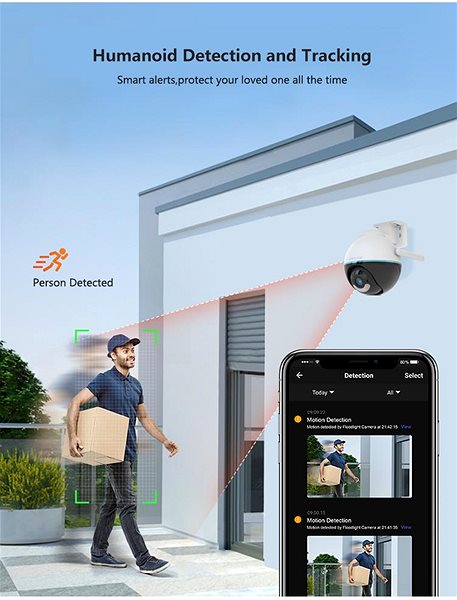 Überwachungskamera Immax NEO LITE Smart Security Outdoor Kamera BALL, 355° 90° P/T, WiFi, 4MP, ONVIF ...