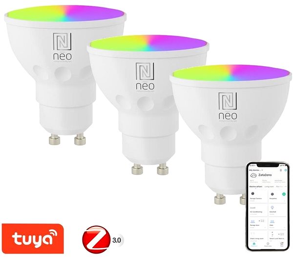 LED žiarovka 4,8 W RGB+CCT farebná a biela, stmievateľná, zigbee ...